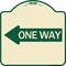 Signmission One Way With Left Arrow Heavy-Gauge Aluminum Architectural Sign, 18" x 18", TG-1818-24385 A-DES-TG-1818-24385 - alternate 1